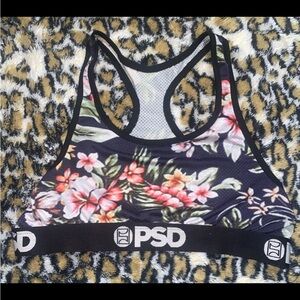 PSD Floral Hibiscus Mesh Sports Bra Size XL